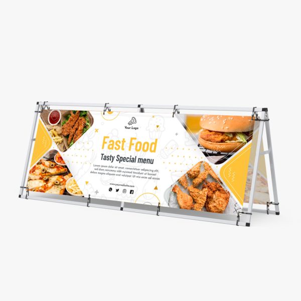 8' Single Sided Banner A-Frame Sign