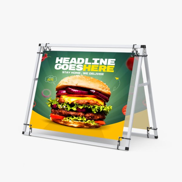 4' Double Sided Banner A-Frame Sign