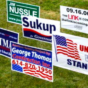 24"H x 36"W Single Sided Yard Sign With Ground Stake