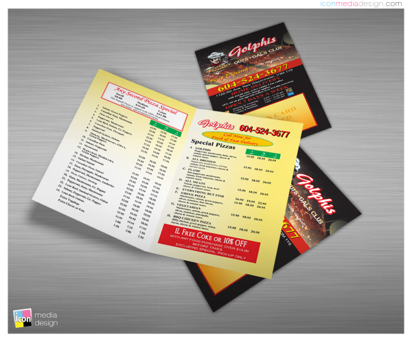 1000 8.5" x 11" Full Color Menus / Brochures 100lb Gloss Book - Image 2