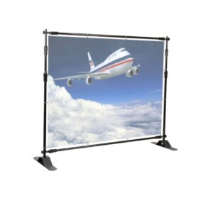 8'H x 9'W Backdrop Stand With Custom Printed Banner