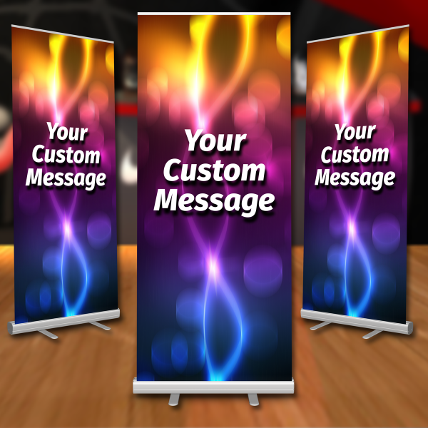 81"H x 33"W Double Foot Retractable Banner Stand With Print